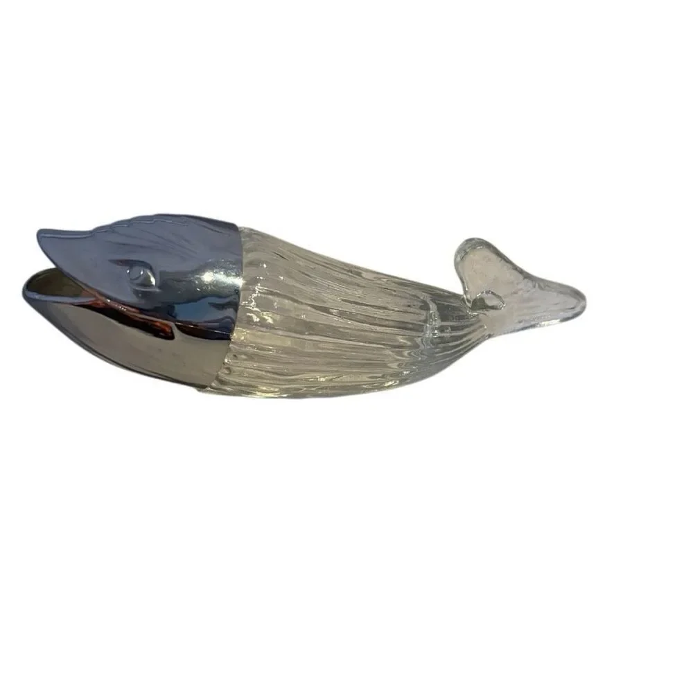 Vintage German Glass Nuss Wal Nut Whale Peanut Dispenser